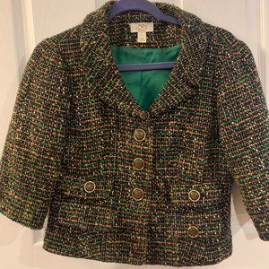 Ann Taylor LOFT Cropped Tweed Blazer